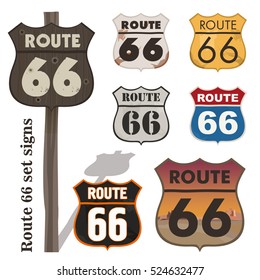 Route 66 set signs