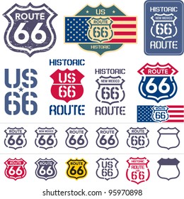 Route 66 sign set