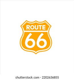 Route 66 Sign Stock Illustration On White Background