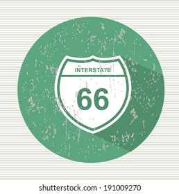 Route 66 sign, vector