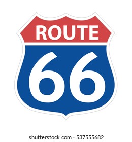 Route 66 Sign Vector Illustration