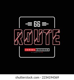 Route 66 typography vector t shirt design 