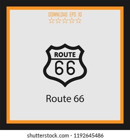 Route 66 vector icon