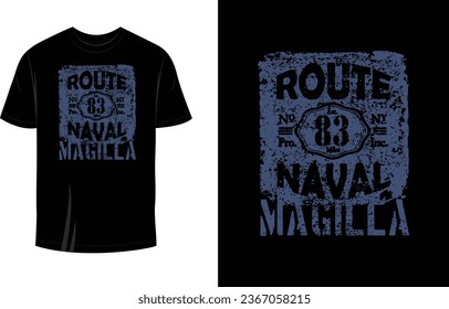 Route 83 Naval Magilla Print Ready T Shirt Design