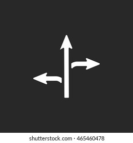 Route arrows symbol sign simple icon on background