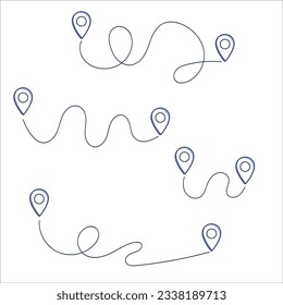 Route blue icon. Navigation. location. GPS elements pack symbol template for graphic and web design collection logo vector illustration