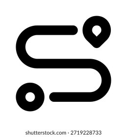 Icono de negrita de ruta. El ícono se puede utilizar para Sitios web, Plantillas impresas, Plantillas de presentación, ilustraciones, etc.