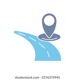 route concept line icon. Simple element illustration. route concept outline symbol design.