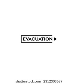 route evacuation logo and icon