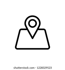 Route flat icon. Single high quality outline symbol of info for web design or mobile app. Thin line signs for design logo, visit card, etc. Outline logo of route