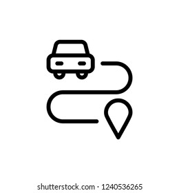 Route flat icon. Single high quality outline symbol of info for web design or mobile app. Thin line signs for design logo, visit card, etc. Outline logo of route