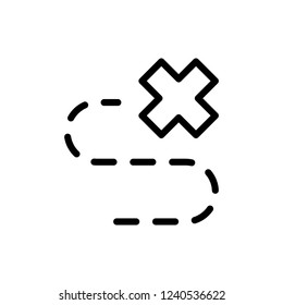 Route flat icon. Single high quality outline symbol of info for web design or mobile app. Thin line signs for design logo, visit card, etc. Outline logo of route
