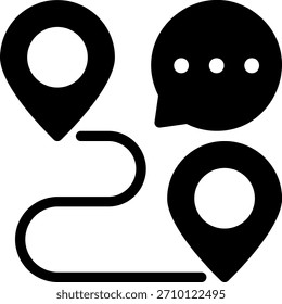 route glyph icon illustration vector