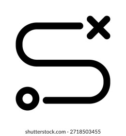 Icono de ruta. El ícono se puede utilizar para Sitios web, Plantillas impresas, Plantillas de presentación, ilustraciones, etc