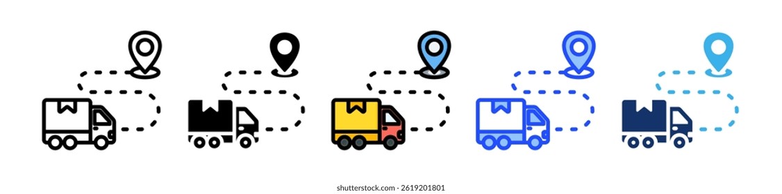 Route Icon-Auflistung mit mehreren Stilen