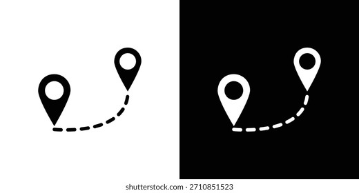 Route icon design vector collection. flat icons.