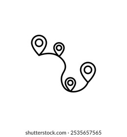 route icon Flat logo isolated symbol