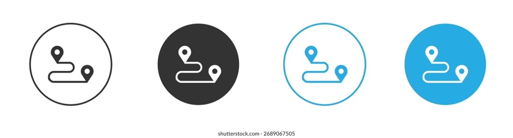 Route icon. Graphic icon design template
