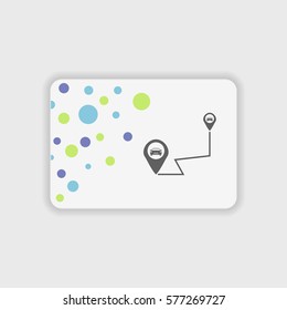 Route  icon illustration isolated vector sign symbol