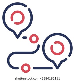 Route Icon Illustration, for UIUX, Infographic, etc