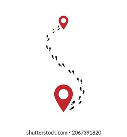 Route icon. Location icon vector illustration