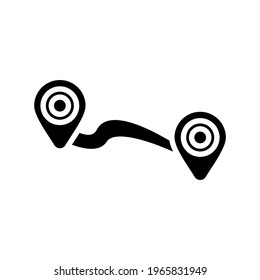 route icon or logo isolated sign symbol vector illustration - high quality black style vector icons
