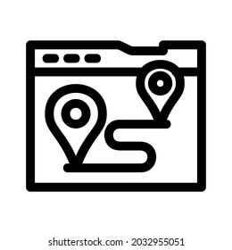 route icon or logo isolated sign symbol vector illustration - high quality black style vector icons
