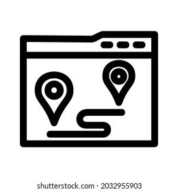 route icon or logo isolated sign symbol vector illustration - high quality black style vector icons
