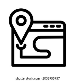 route icon or logo isolated sign symbol vector illustration - high quality black style vector icons
