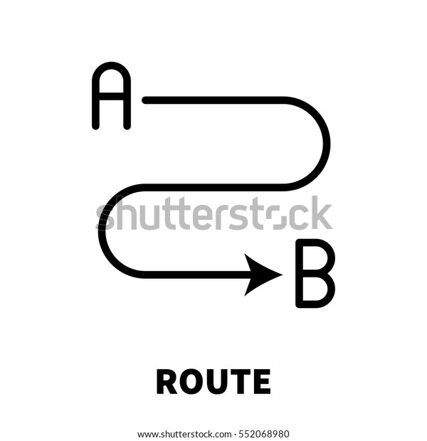 Route icon or logo in modern line\
style. High quality black outline pictogram for web site design and\
mobile apps. Vector illustration on a white\
background.
