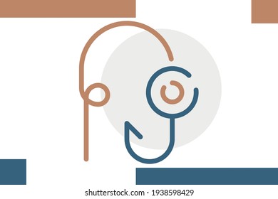 Routensymbol Karte Relief Icon Camping Elements