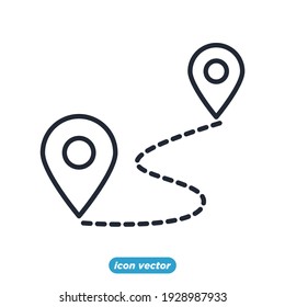 Route Icon. Navigation. Location. GPS Elements Pack Symbol Template For Graphic And Web Design Collection Logo Vector Illustration