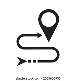 Route icon on white background