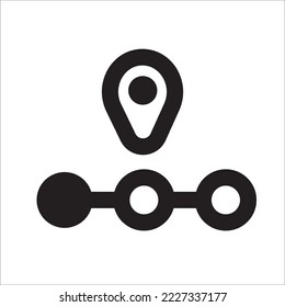 Route Icon with Outline Style