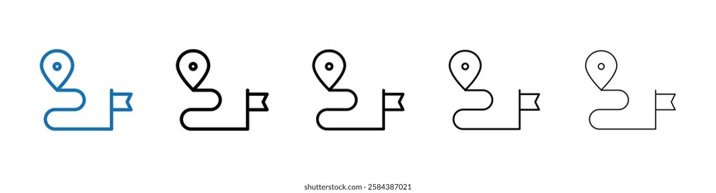 Route Icon Outline vector logo for web ui