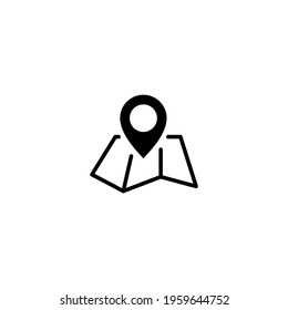 Route icon. Pin pointer icon vector. Map pin icon symbol in trendy flat design