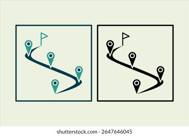 Route icon. icon related to UI elements. suitable for web site, app, user interfaces,element, printable etc. solid icon style. simple vector design editable