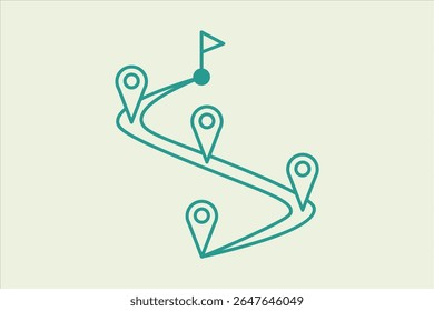 Ícone de rota. ícone relacionado a elementos de UI. adequado para web site, aplicativo, interfaces de usuário, elemento, imprimível etc. estilo de ícone de linha.