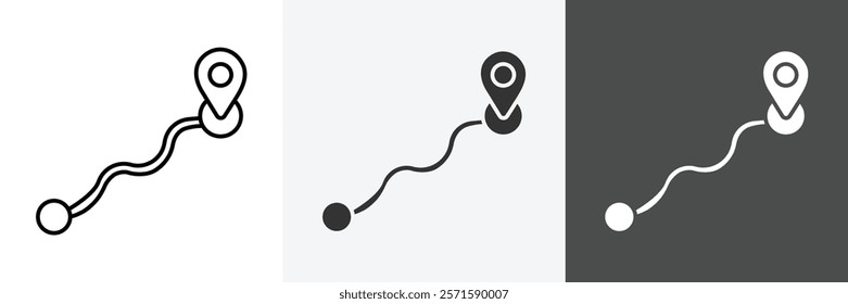 Route Icon set vector art