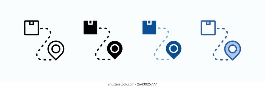 Vector aislado de colección de estilo múltiple de hoja de íconos de ruta