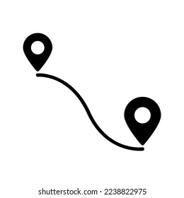 Route icon. sign for mobile concept and web design. vector illustration