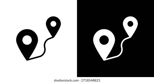Route Symbol Silhouette Vektorgrafik einzelne flache Stil