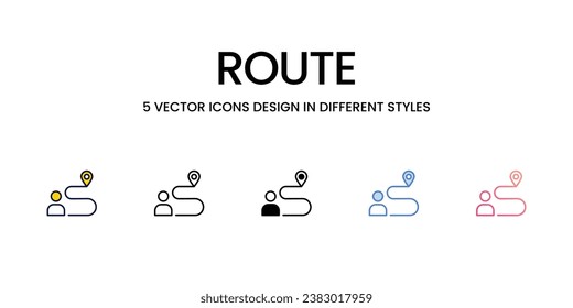 Route icon. Suitable for Web Page, Mobile App, UI, UX and GUI design.