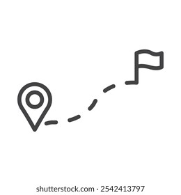 Icono de ruta Marca de símbolo en estilo relleno