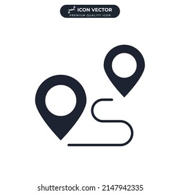 route icon symbol template for graphic and web design collection logo vector illustration