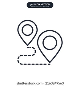 route icon symbol template for graphic and web design collection logo vector illustration
