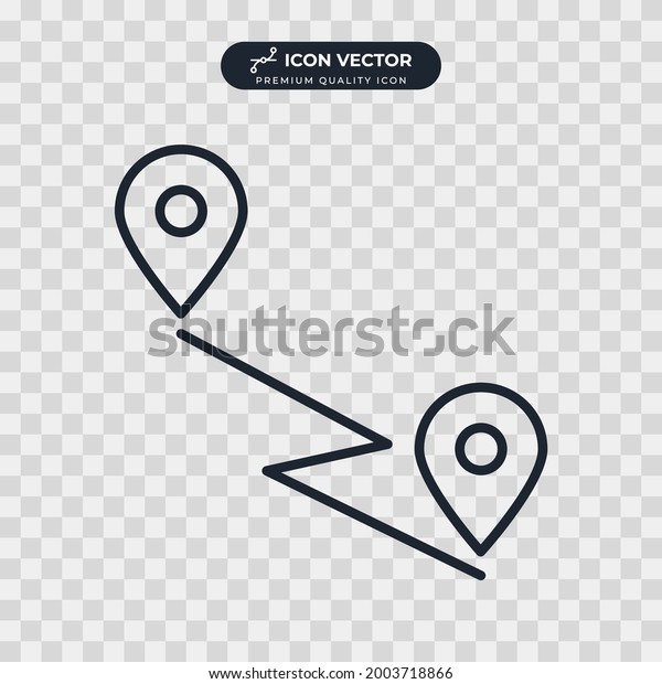 route icon symbol template for\
graphic and web design collection logo vector\
illustration