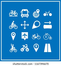 route icon. This set with navigation, highway road, pin in the map and turned pin vector icons for mobile and web