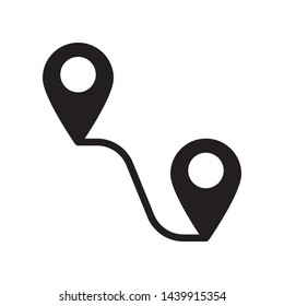Route icon in trendy flat style design. Vector graphic illustration. Suitable for website design, logo, app, and ui. EPS 10.