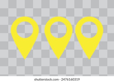 Route icon - two points with dotted path and location pin. Route location icon two pin sign and dotted line.
